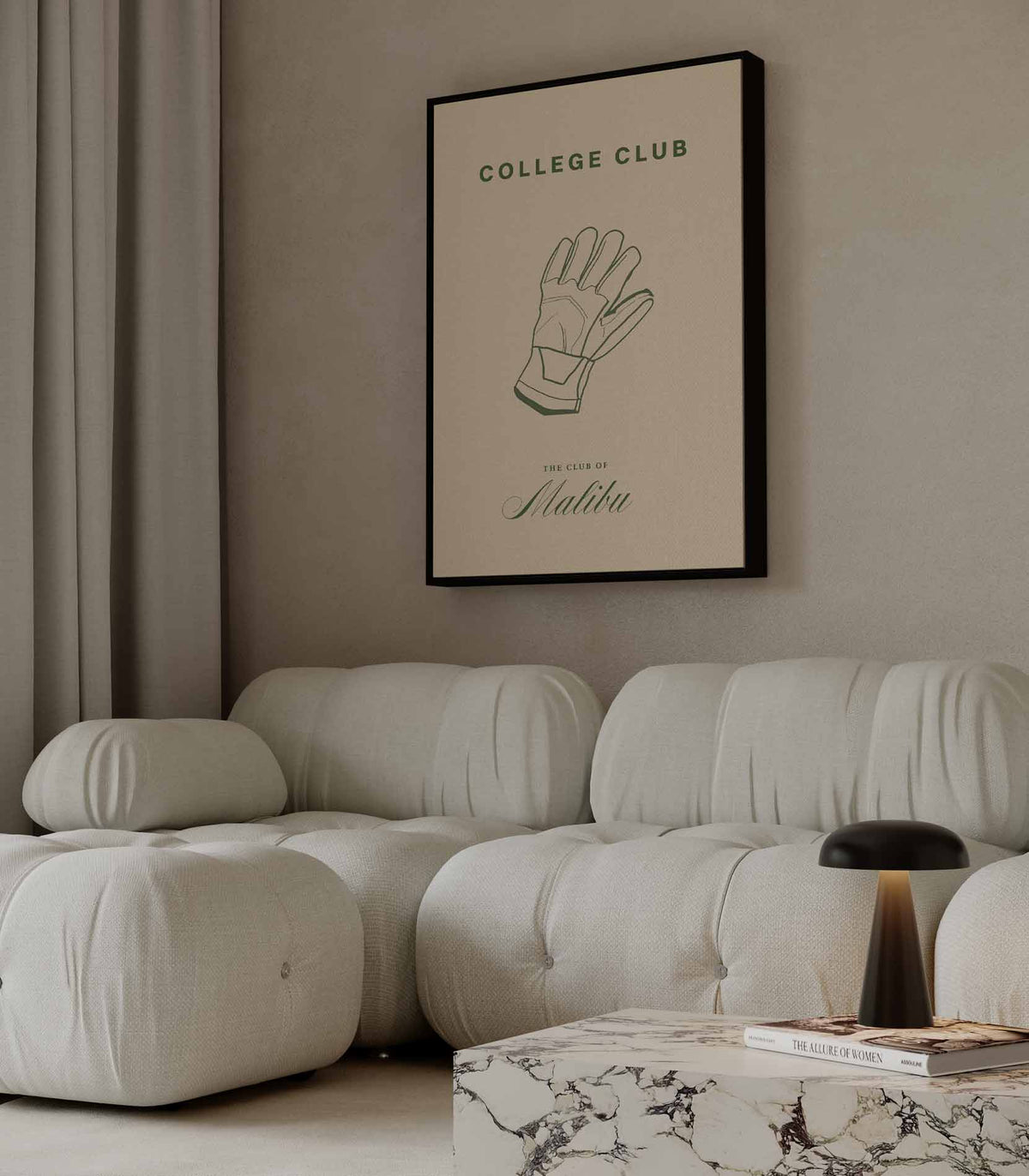 College Club Poster – plexiglas wanddecoratie in portret formaat