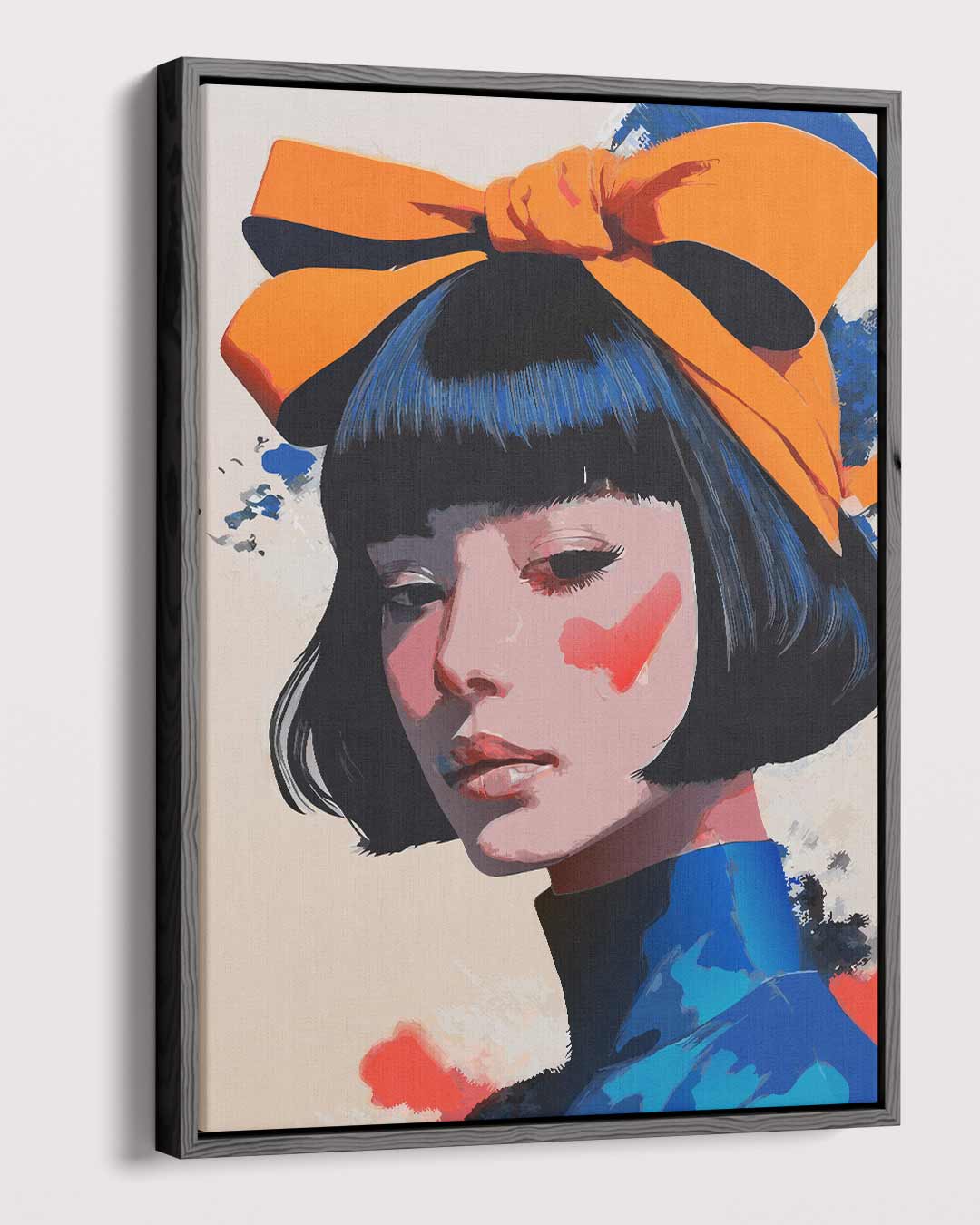 Vrolijke Kleurenprinses – dibond kunstwerk als wanddecoratie