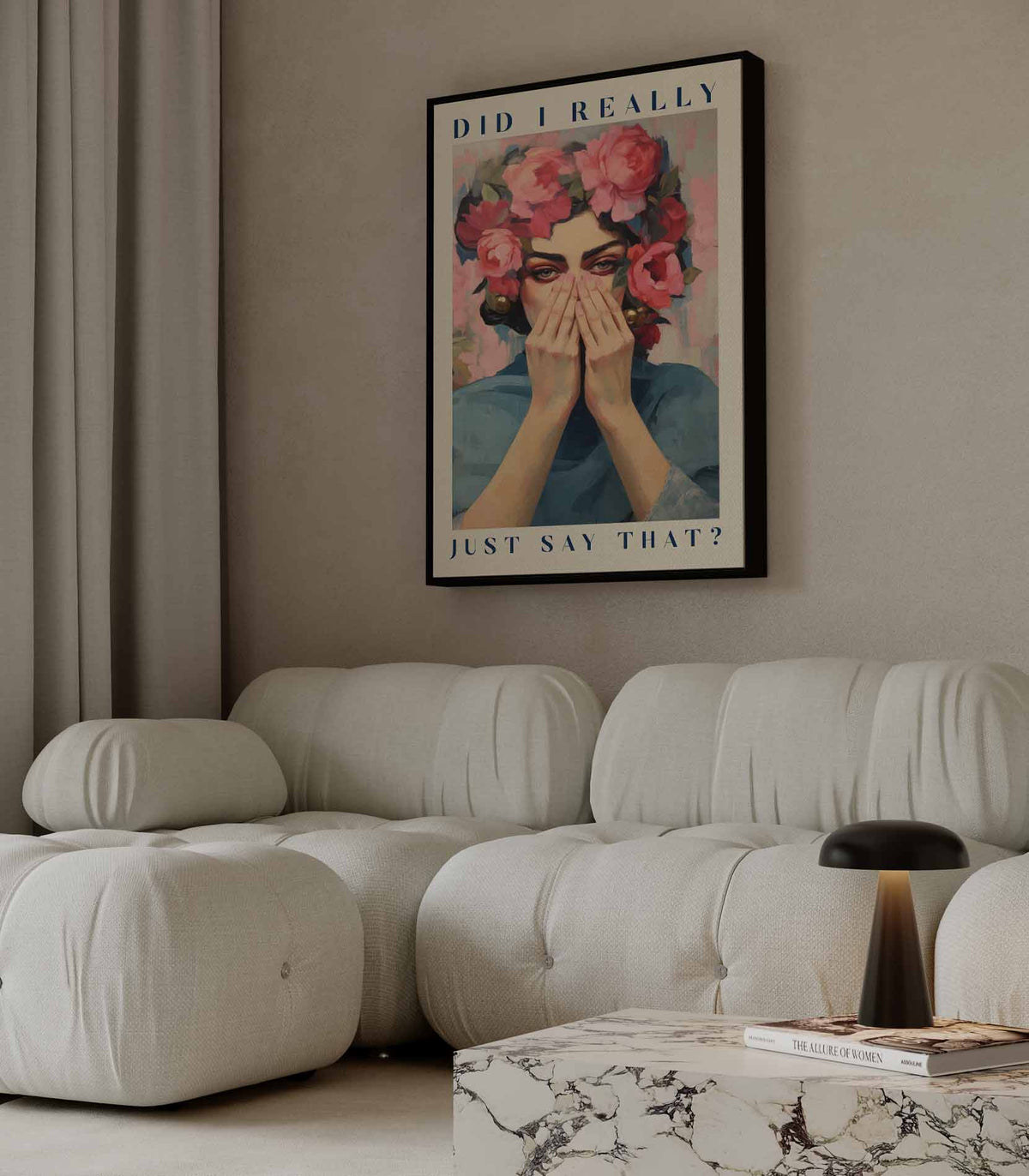 Bloemen Ondertussen – portret wandkunst van WallArtistic