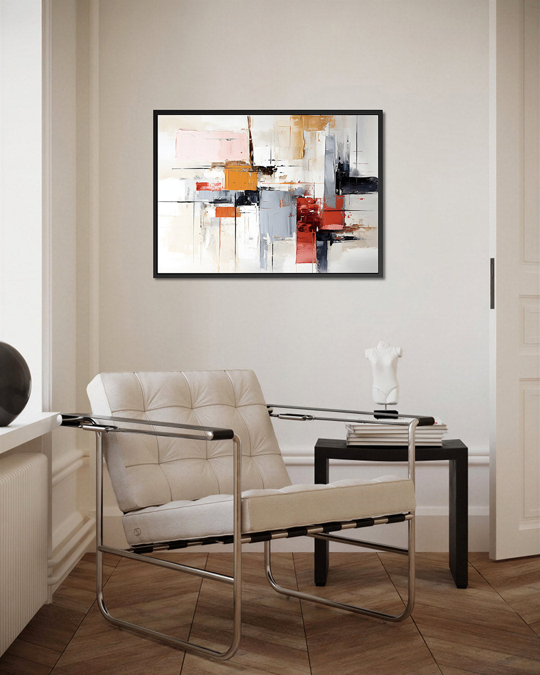 Geometrische kleurencompositie – Dynamische – kunstwerk op canvas, dibond of plexiglas