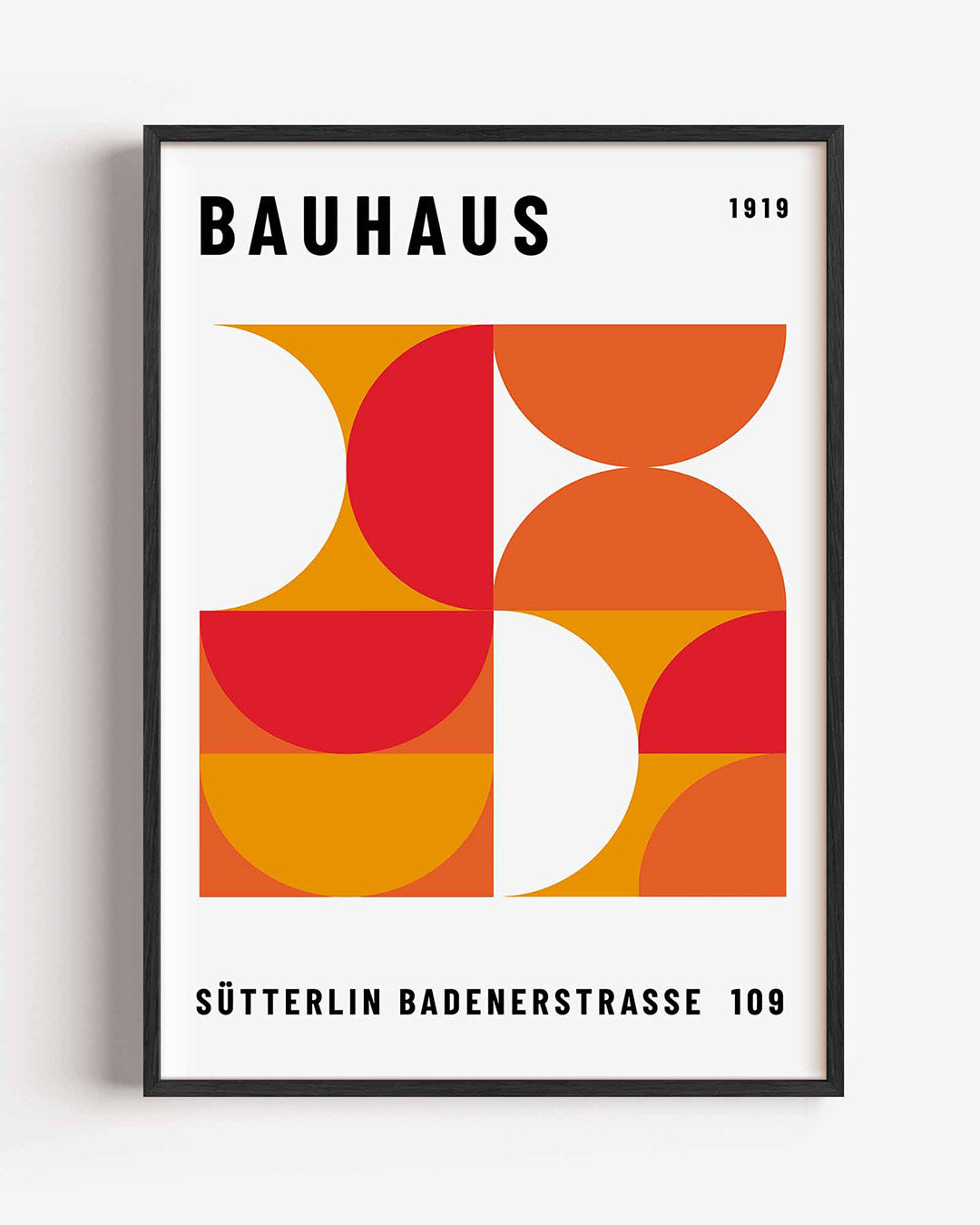 Vormen en vlakken – staande Bauhaus poster als wanddecoratie