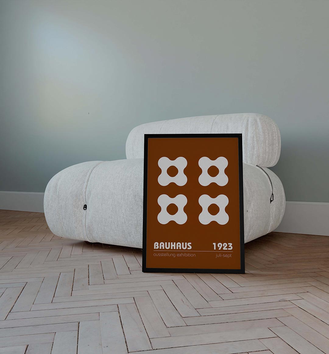Vormen en vlakken – geometrische poster in Bauhaus-stijl van WallArtistic