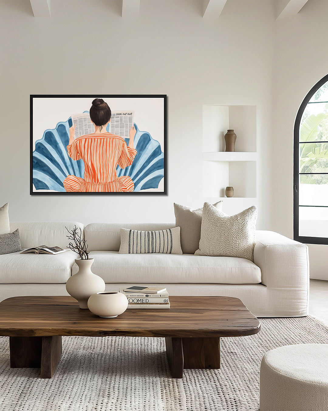 Abstract – Portret kunstwerk – wanddecoratie in interieur
