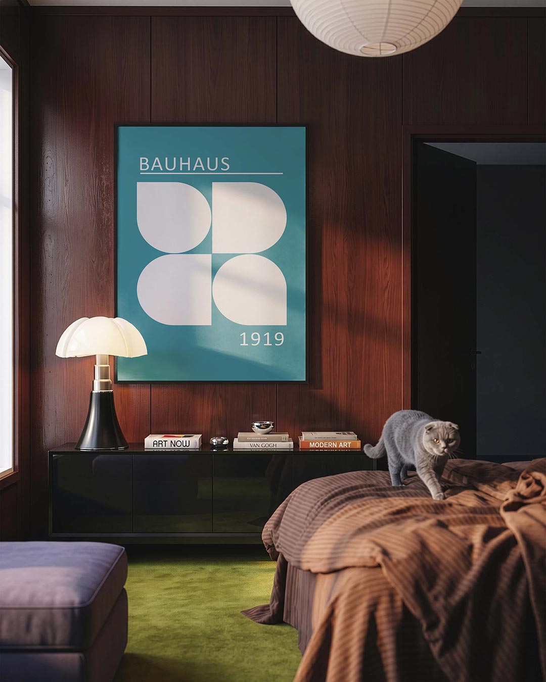 Vorm en kleur – geometrische Bauhaus poster in staand formaat