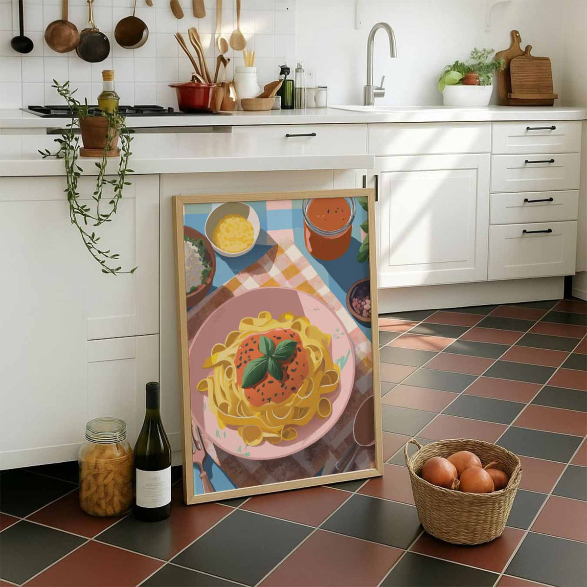 Italiaanse Pasta – staande muurposter voor keuken of eethoek