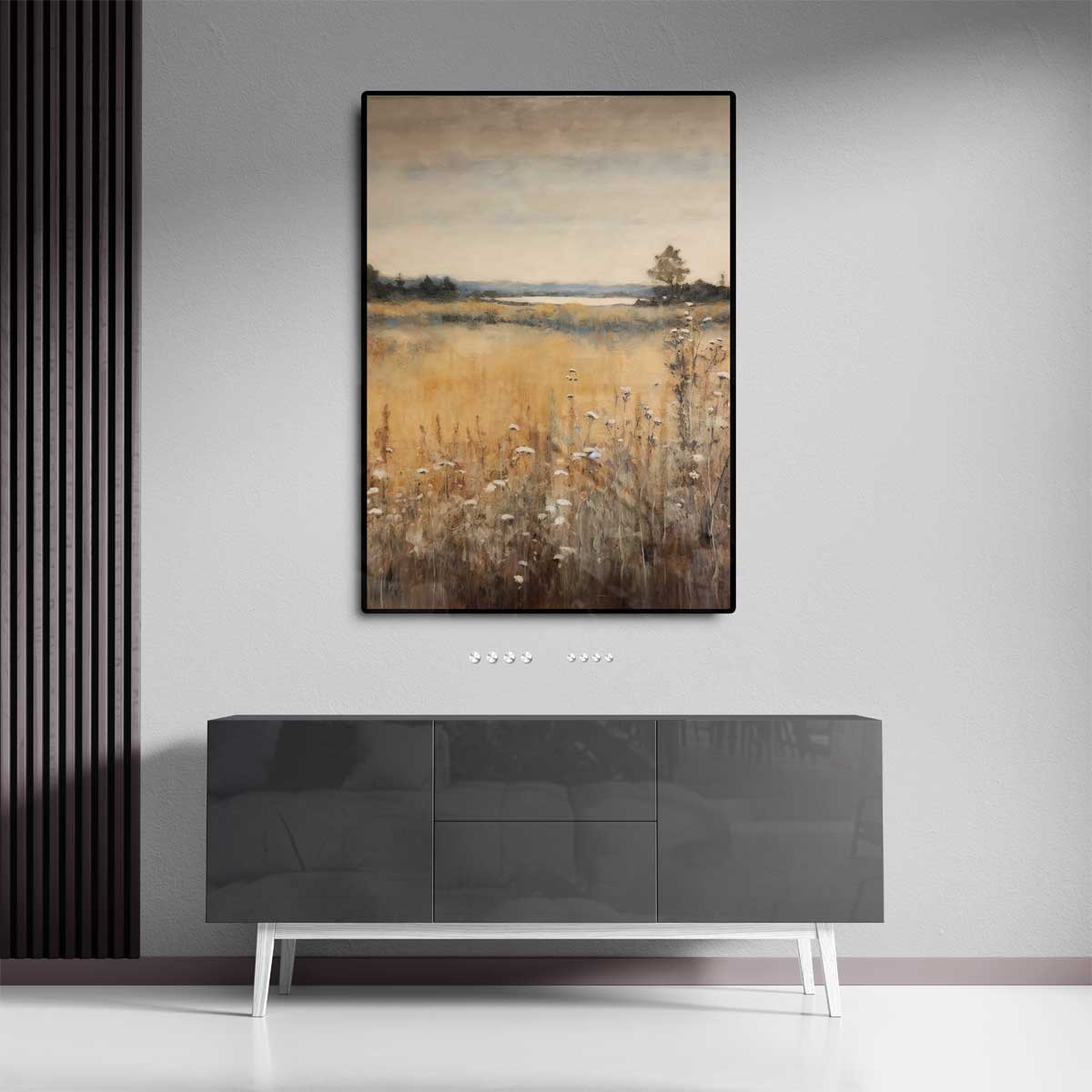 Rustiek Landschap in Herfstkleuren – canvas kunstwerk als wanddecoratie