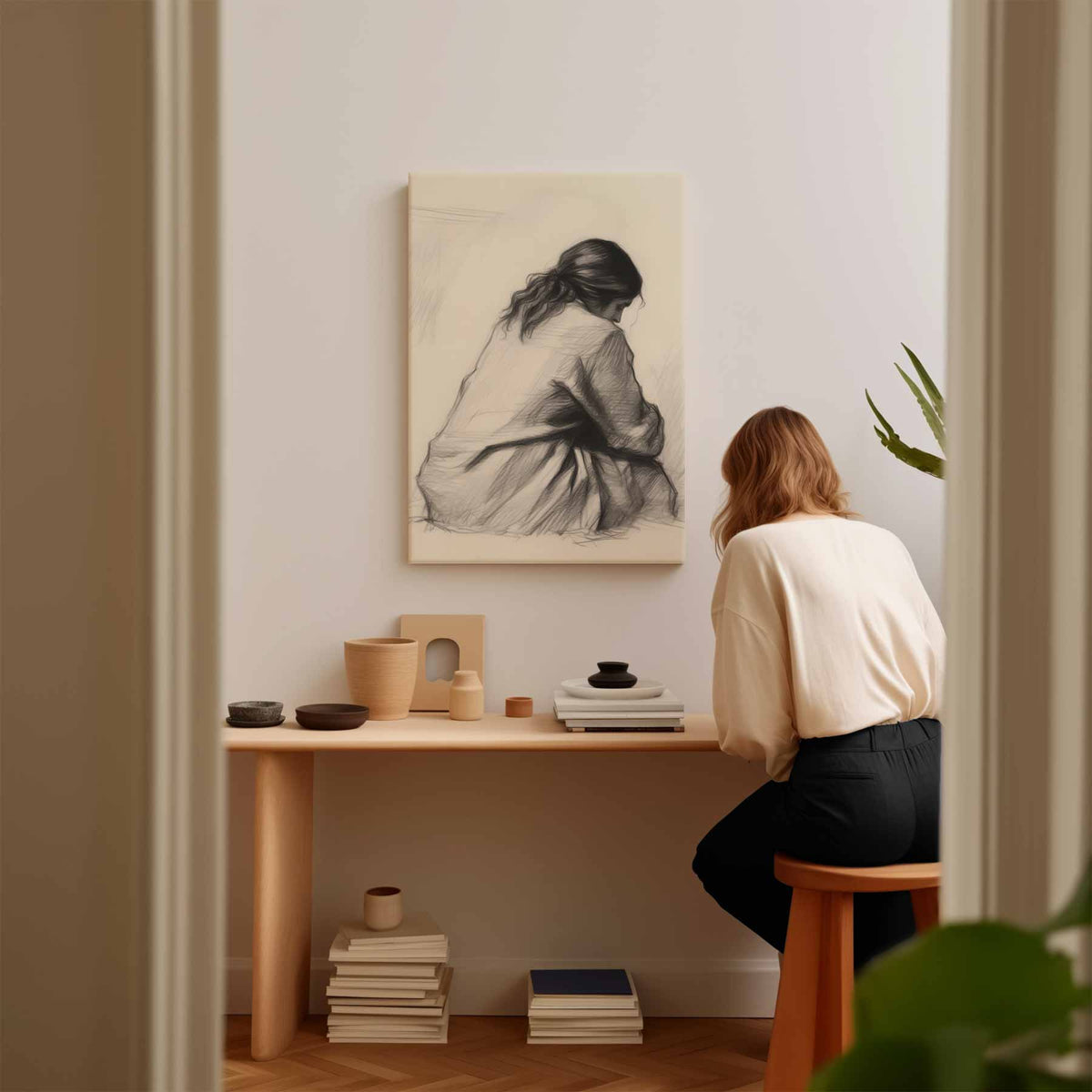 Zachte Stilte – canvas kunstwerk als wanddecoratie