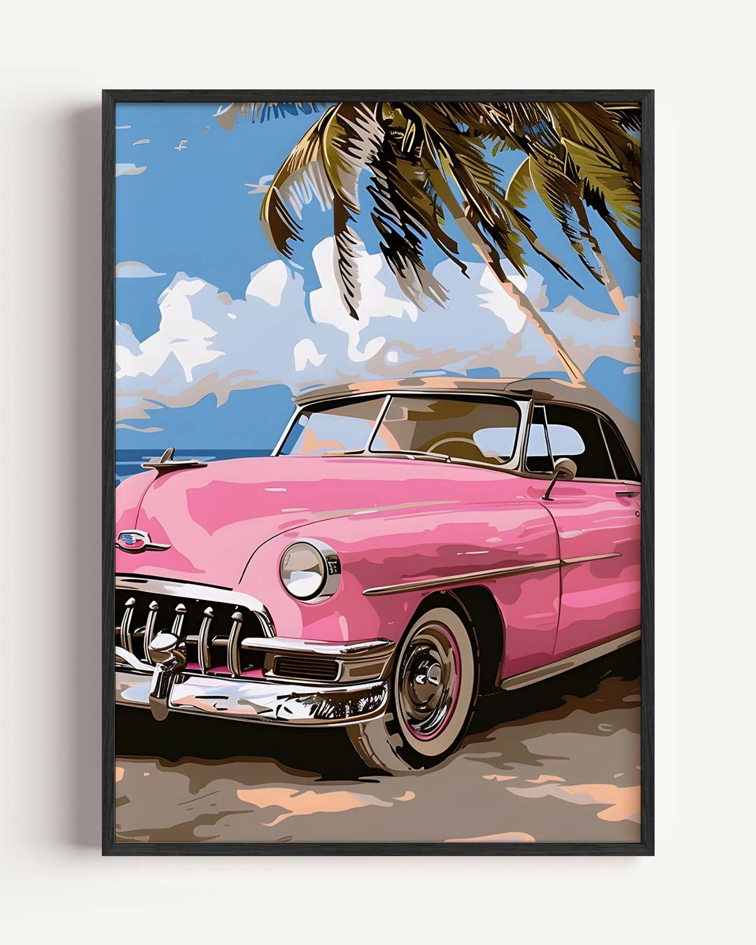 Retro Strandavontuur – Popart en Streetart portret poster als wanddecoratie