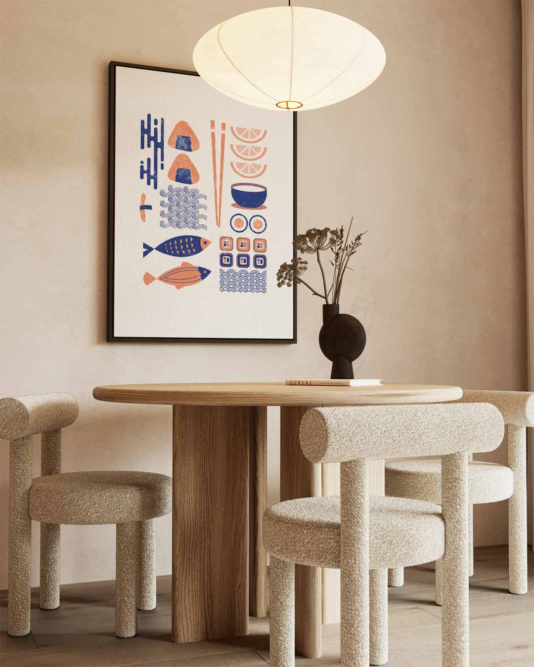 Japanse Culinaire Vormgeving – dibond wanddecoratie in staand formaat