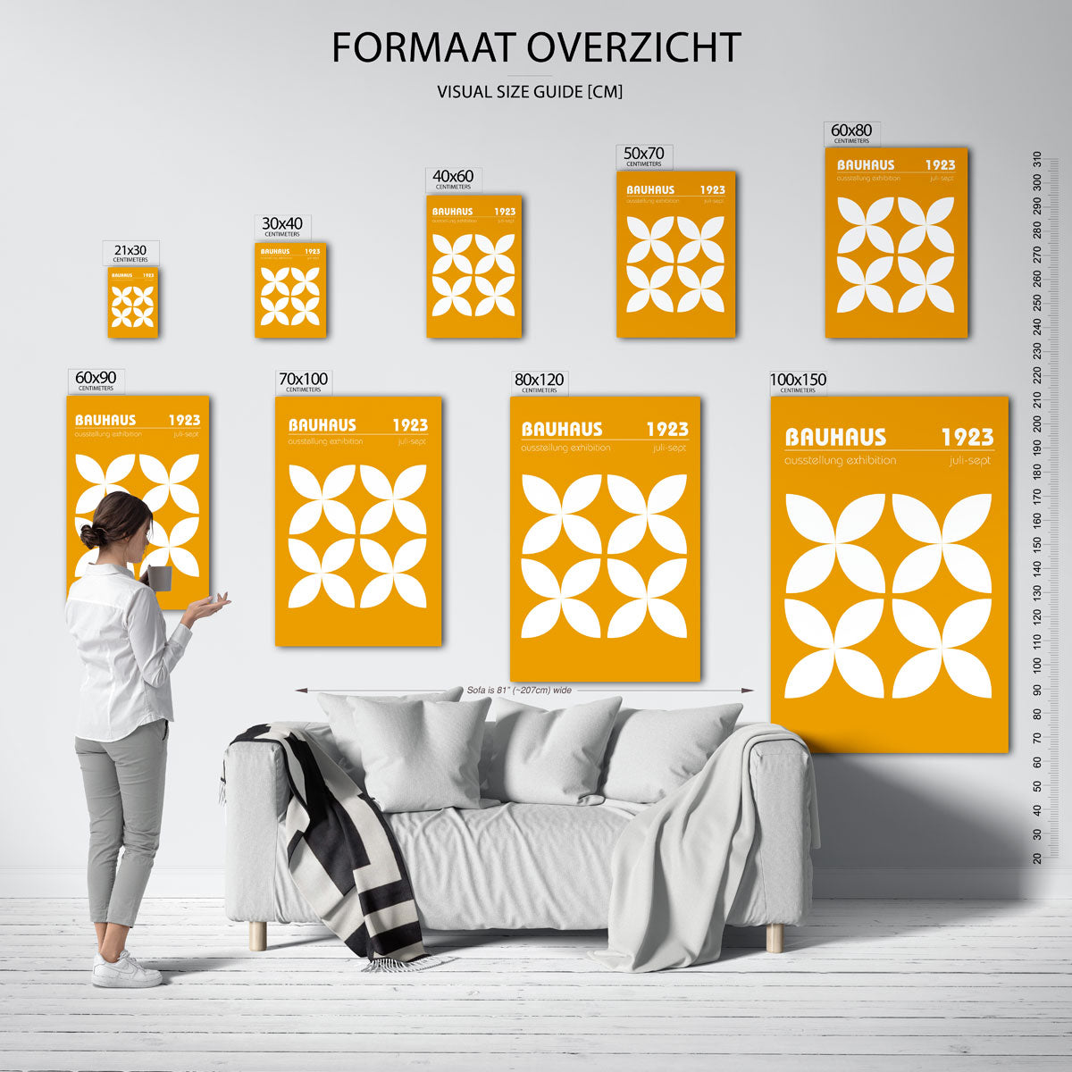 Vormritme en kleur – Bauhaus poster als moderne geometrische wanddecoratie