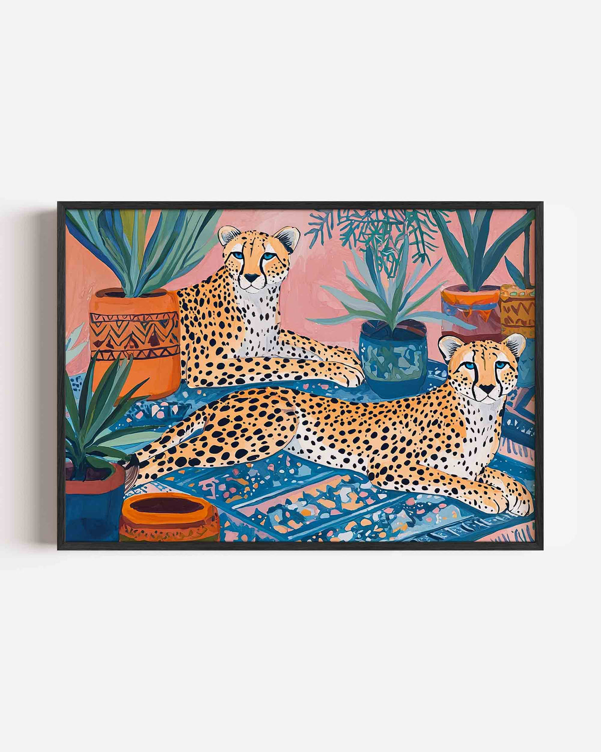 Luipaarden en planten – dieren landscape poster als wanddecoratie