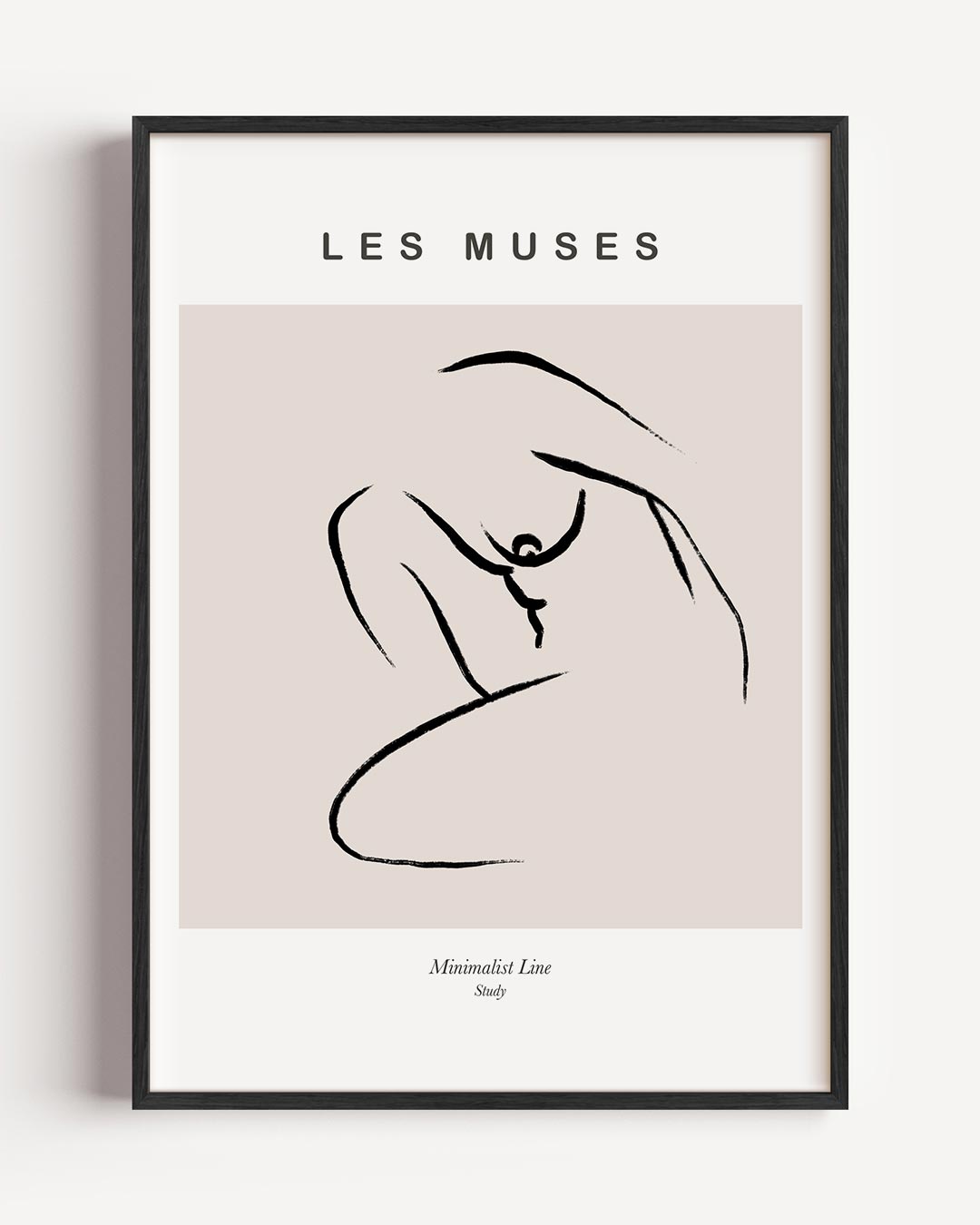 Minimalistische Lijnkunst – lijntekening portret poster als wanddecoratie