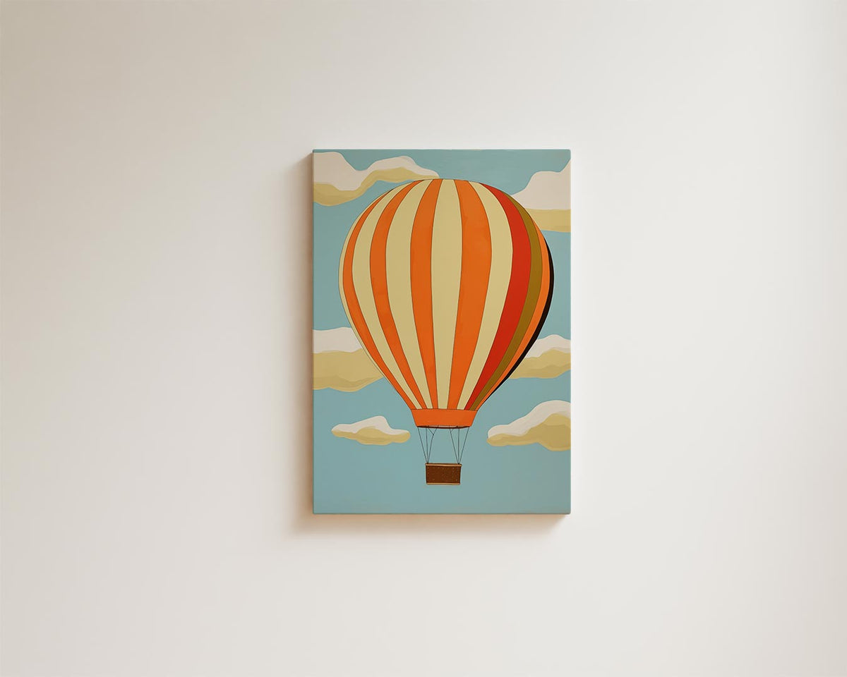 Vrolijke Luchtballon – modern portret kunstwerk van WallArtistic
