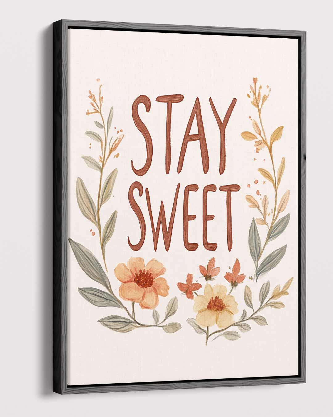 Stay Sweet Bloemenkunst – plexiglas wanddecoratie in portret formaat