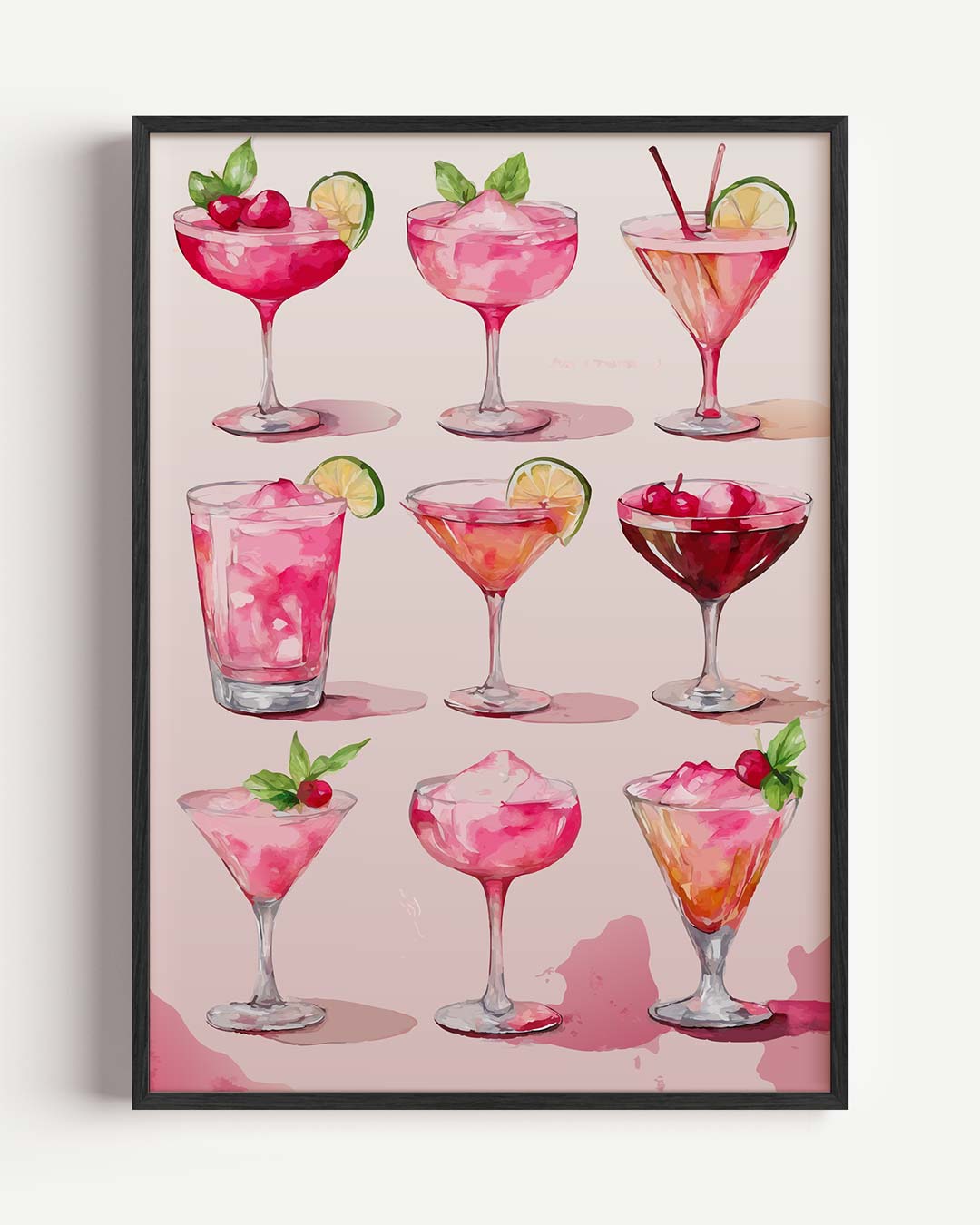 Sprankelende Cocktails – keuken portret poster als wanddecoratie