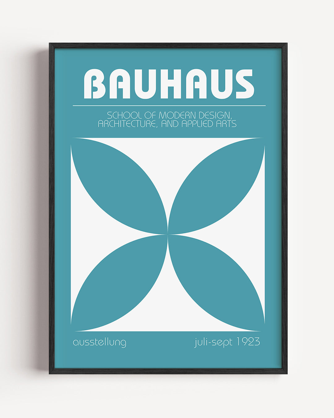 Vorm en kleur – staande Bauhaus poster als wanddecoratie