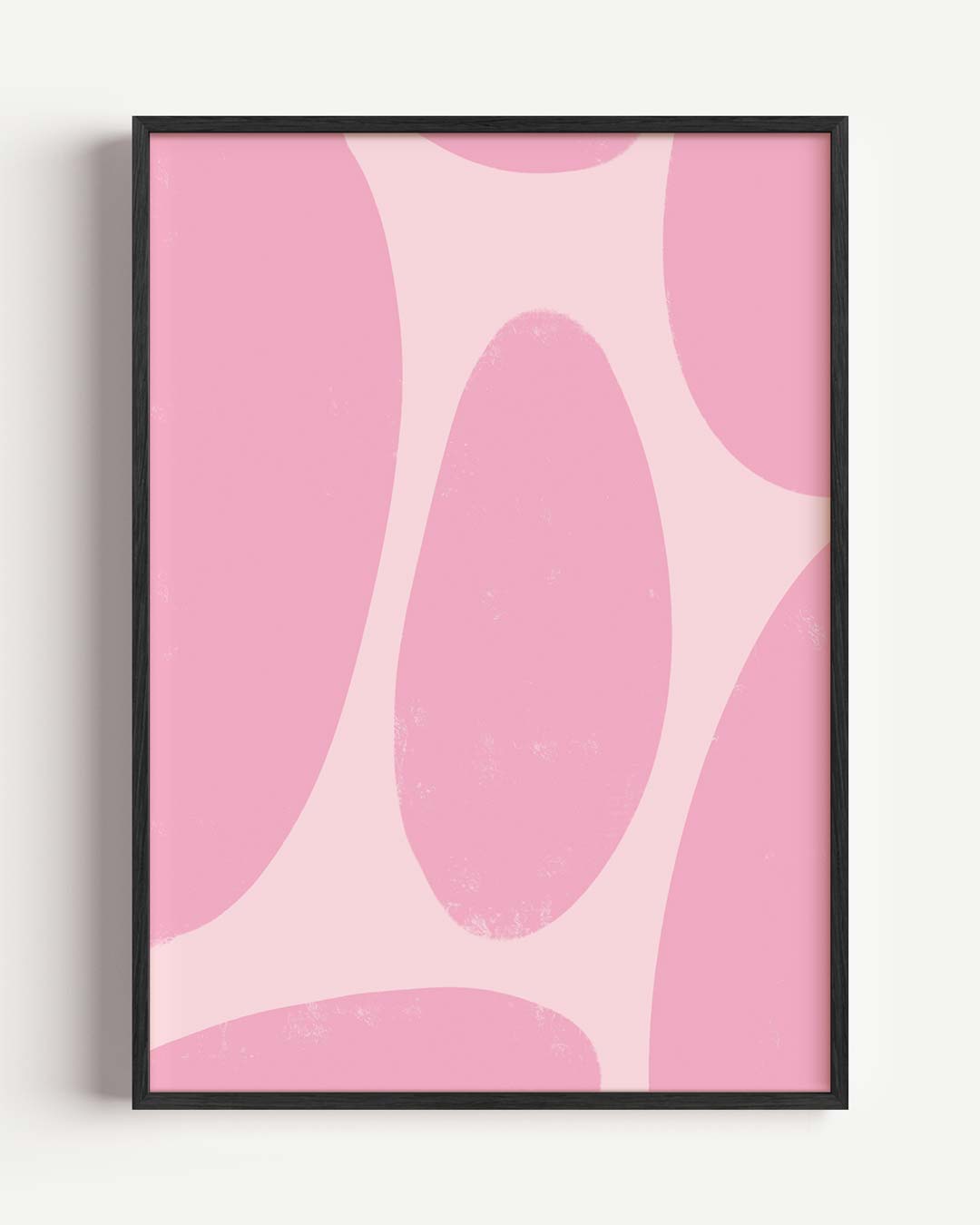 Roze Organische Vormen – Popart en Streetart portret poster als wanddecoratie