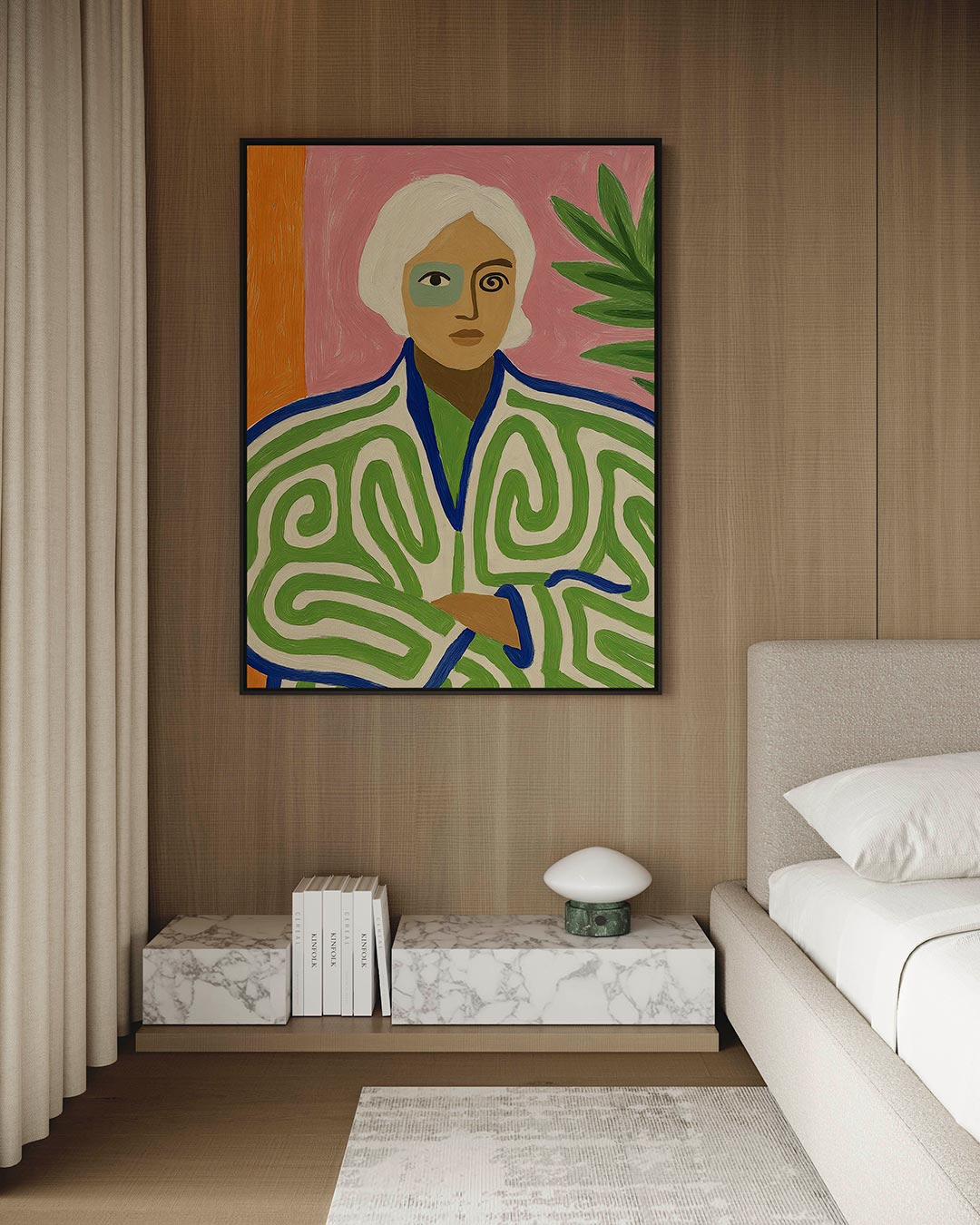 Vrolijke portret compositie – staand wanddecoratie kunstwerk
