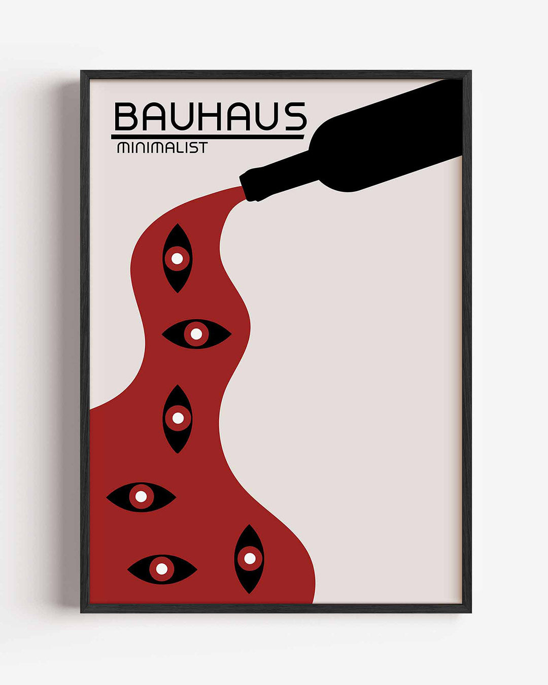 Vormen en vlucht – staande Bauhaus poster als wanddecoratie