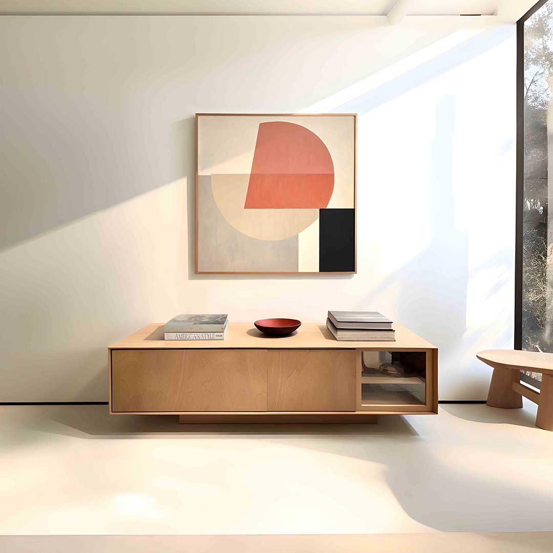 Geometrische vormen – vierkante abstracte wanddecoratie van WallArtistic