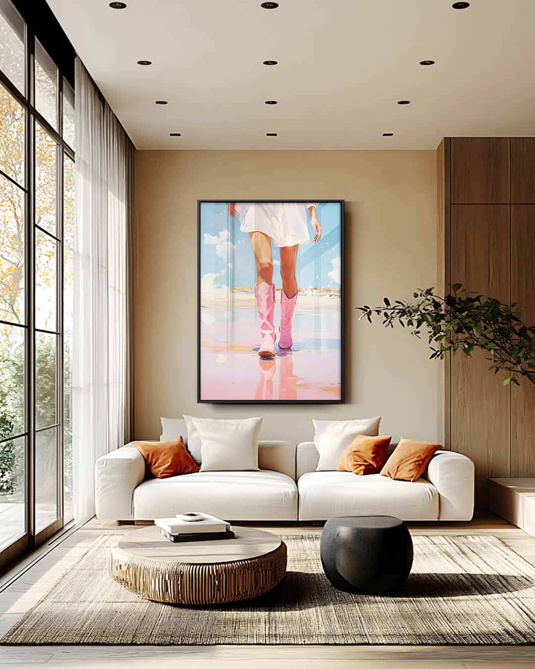 Vrolijk Wandelen – plexiglas wanddecoratie in portret formaat