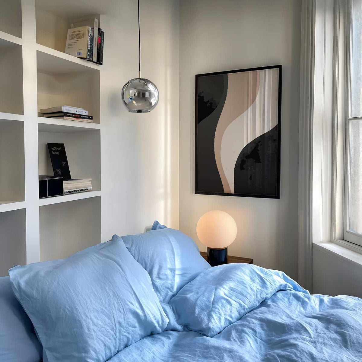 Stijlvolle Abstracte Golven – abstracte poster als moderne staande wanddecoratie