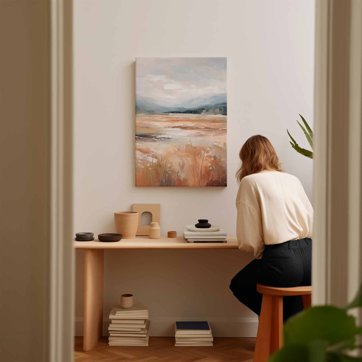 Rustige Herfstlandschap – modern portret kunstwerk van WallArtistic
