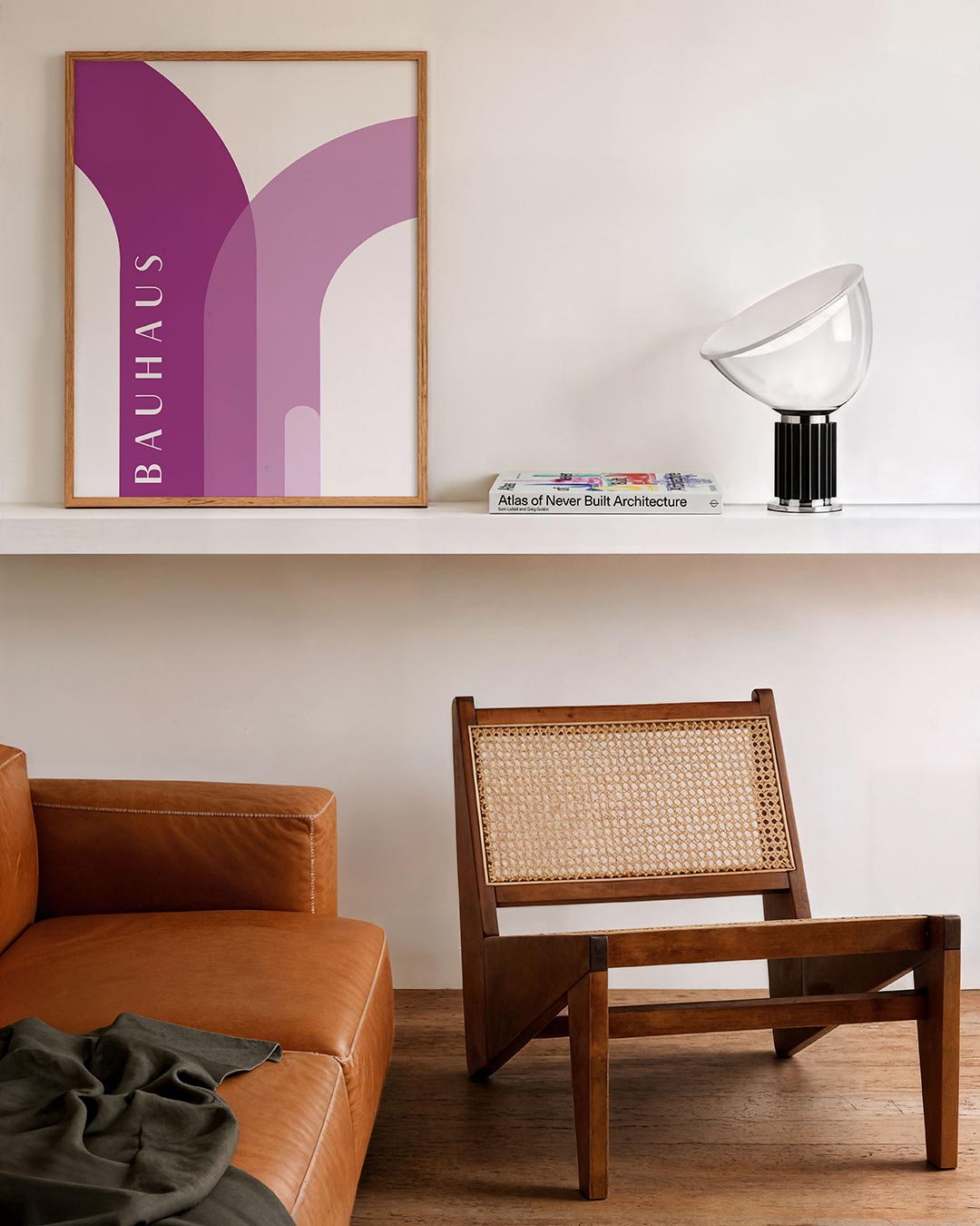 Kleurvlakken en lijnen – staande Bauhaus poster voor aan de muur