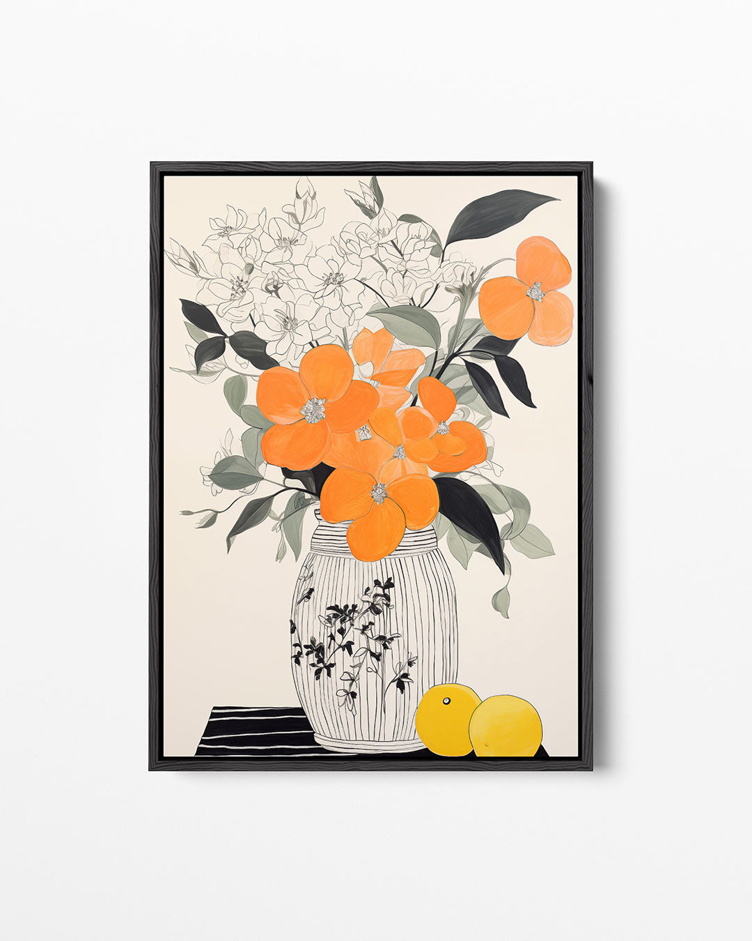 Bloemrijke vaas – staand wanddecoratie kunstwerk
