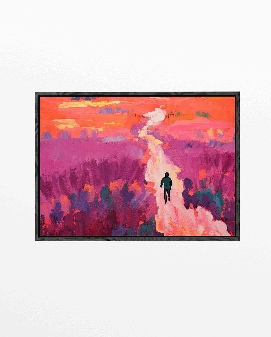 Kleurrijke wandeling – liggend kinder kunstwerk