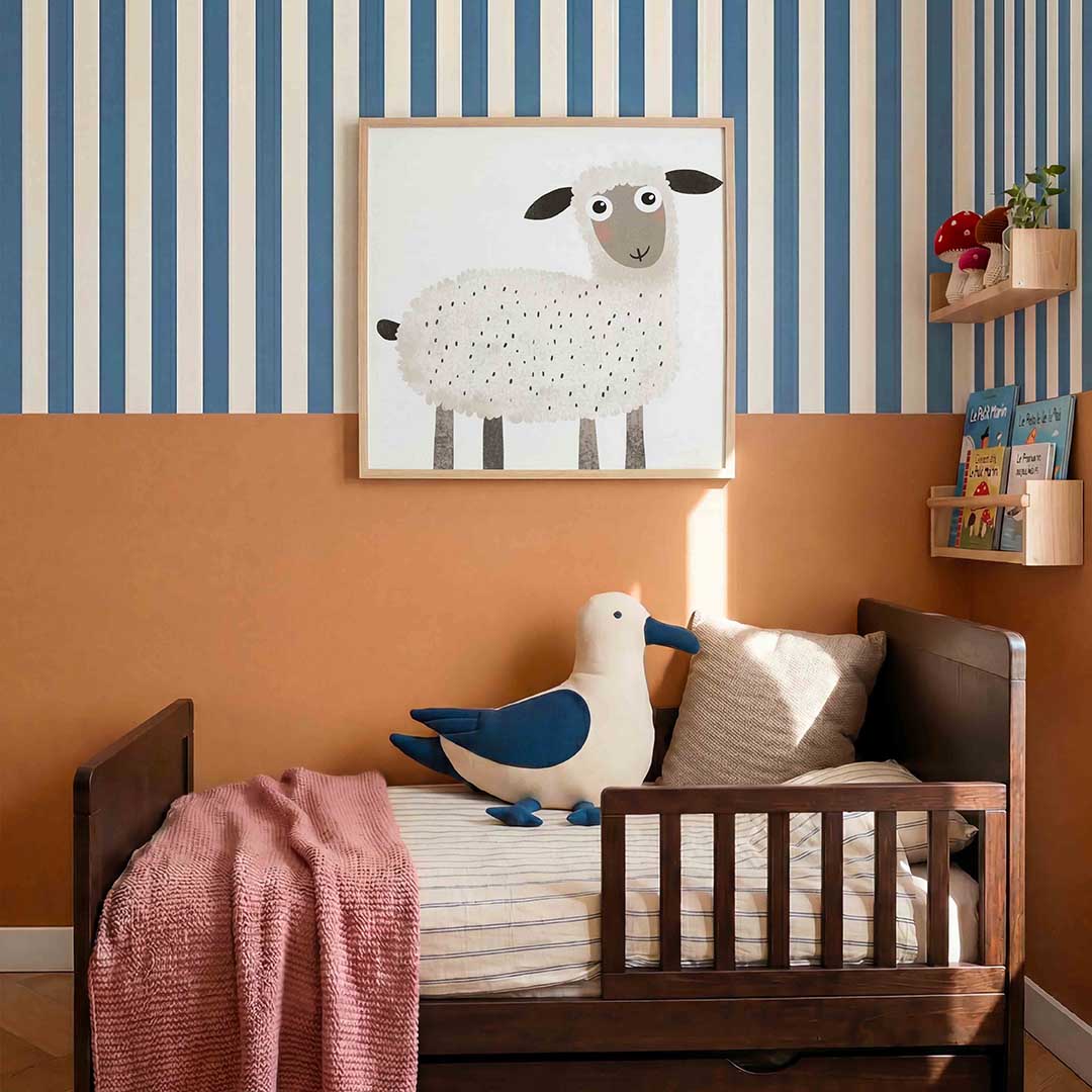 Schattig schaap – kids poster in vierkant formaat