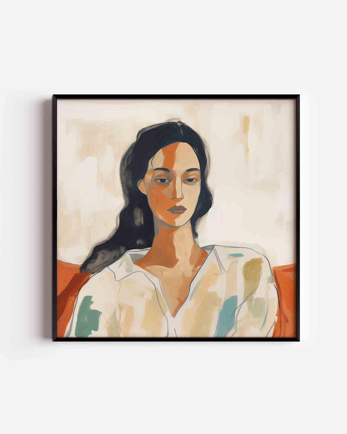 Vrouwelijk portret – vrouwelijk portret als vierkante poster