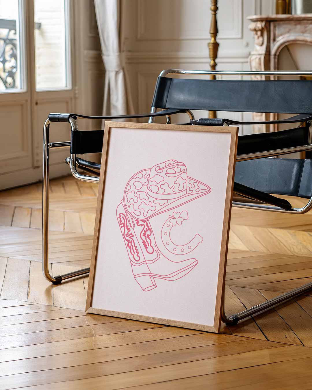 Western Charme – staande muurposter voor Pasen