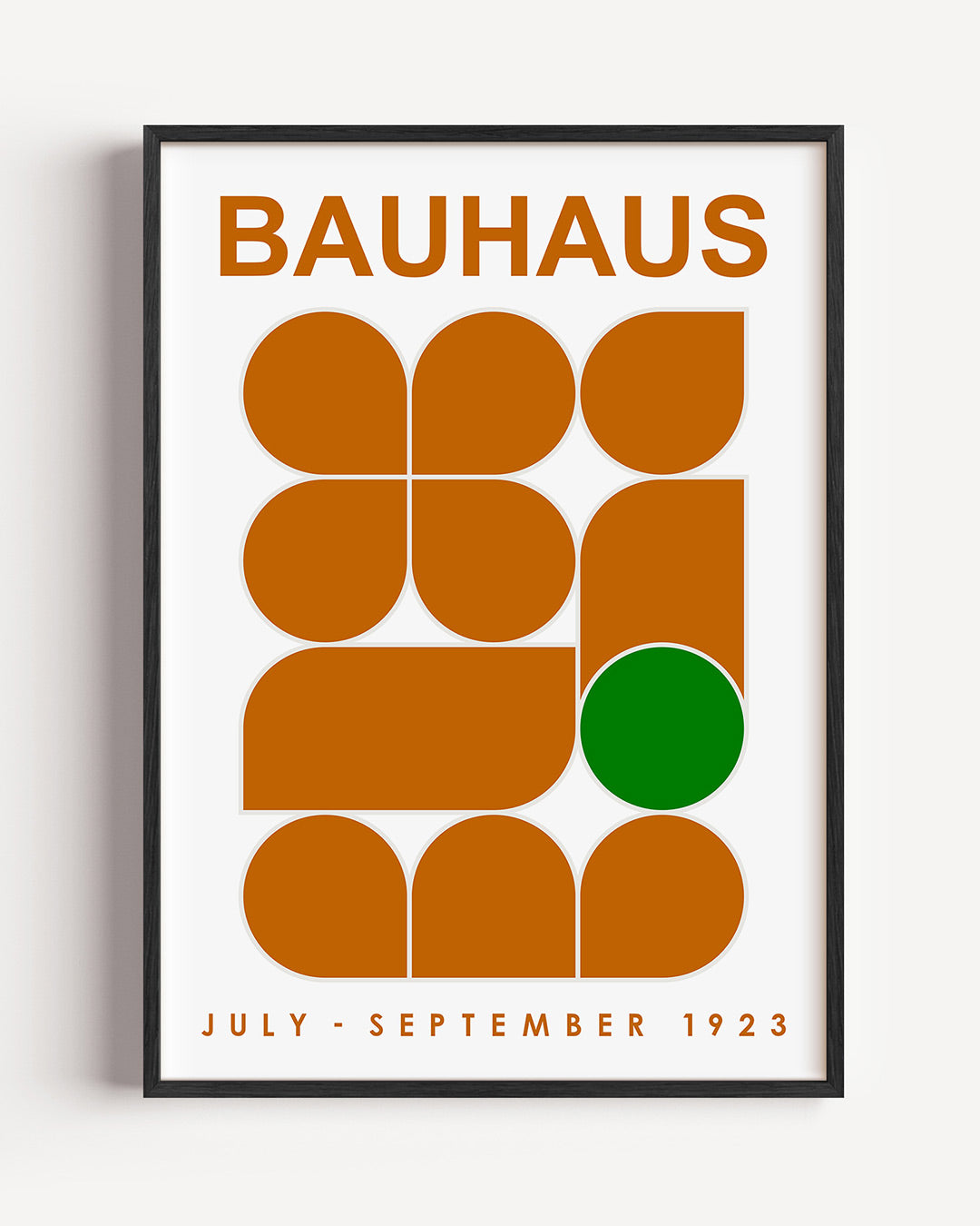 Vorm en kleur – staande Bauhaus poster als wanddecoratie