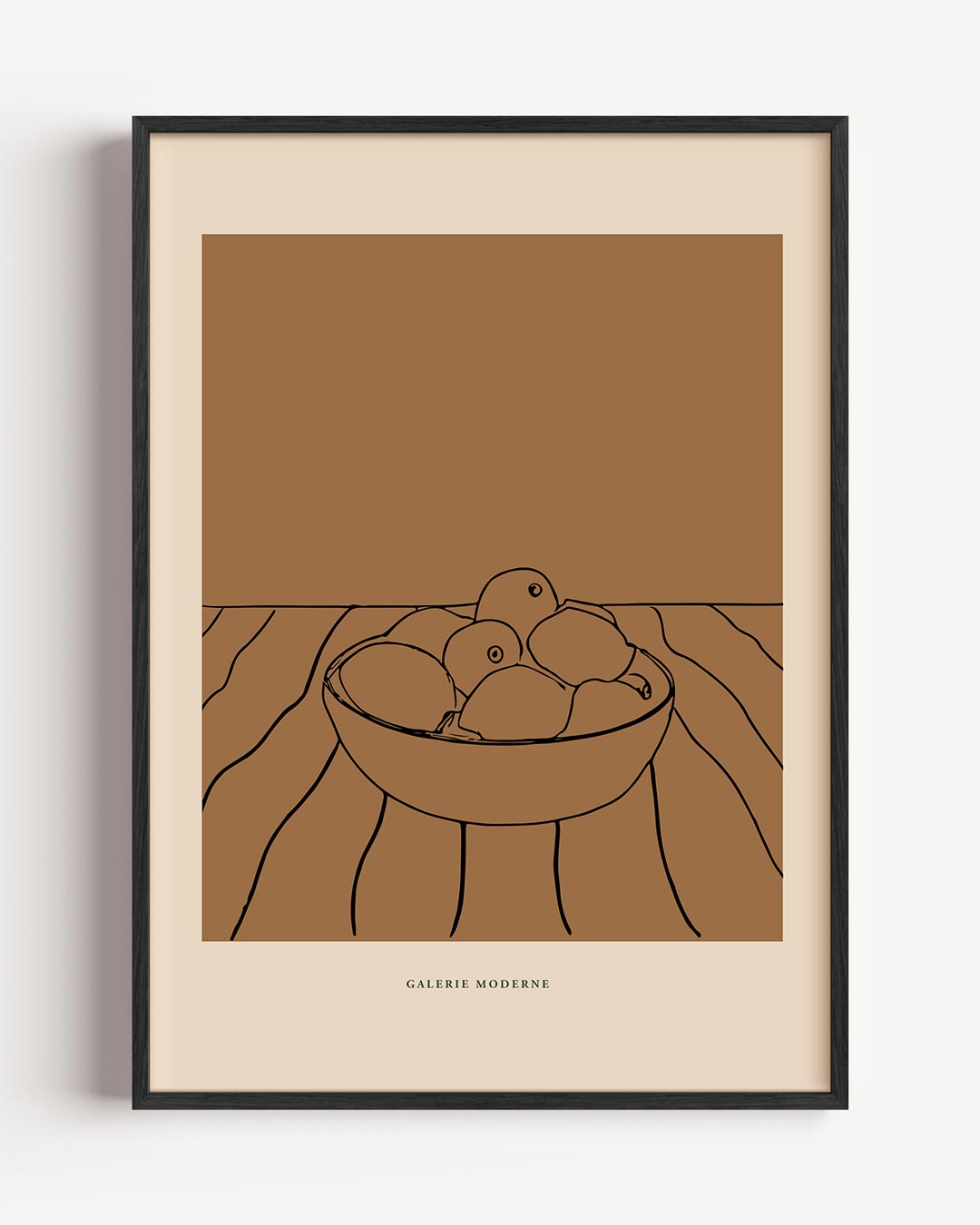 Stijlvolle Simpele Kom met Fruit – bloemen portret poster als wanddecoratie