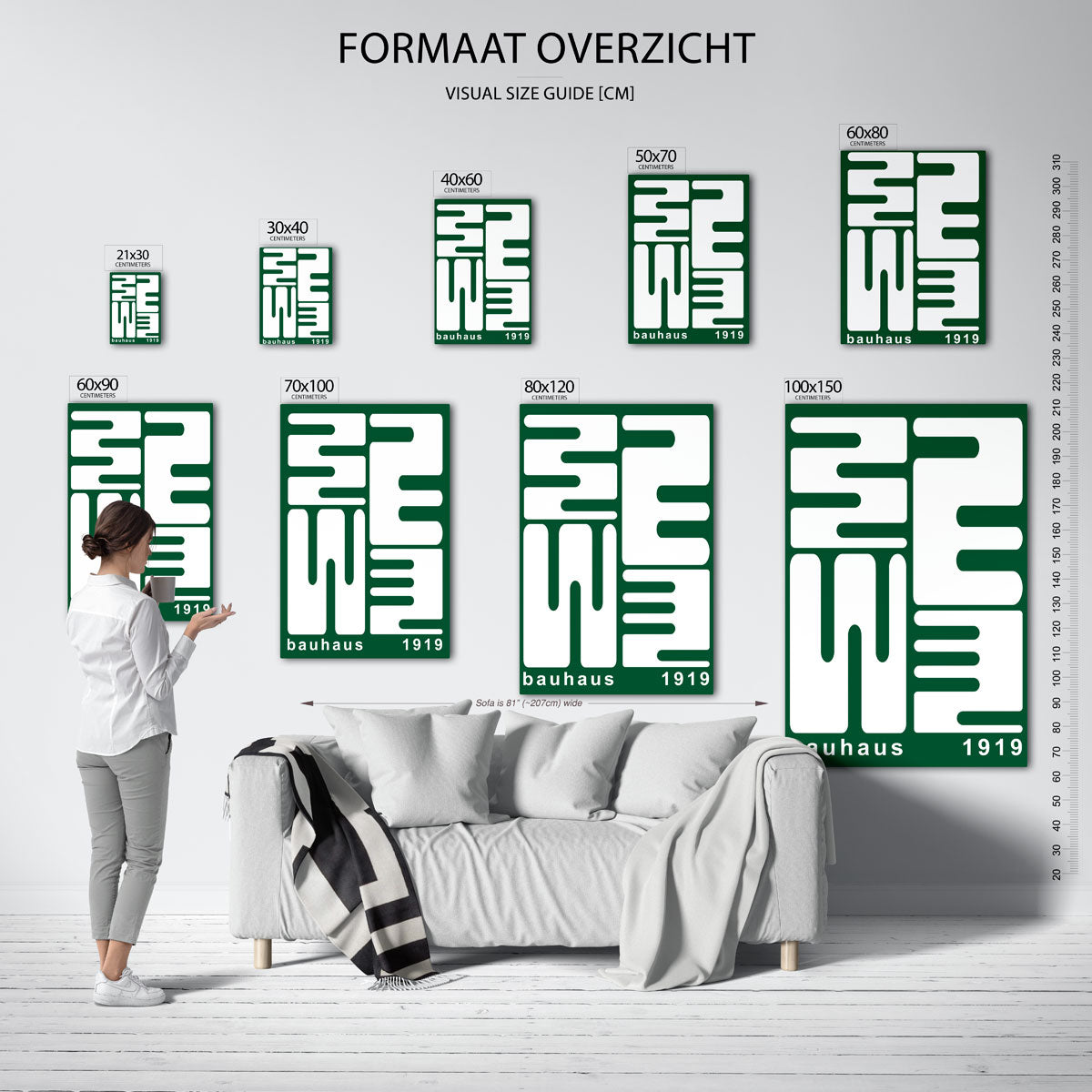  – Bauhaus poster als moderne geometrische wanddecoratie