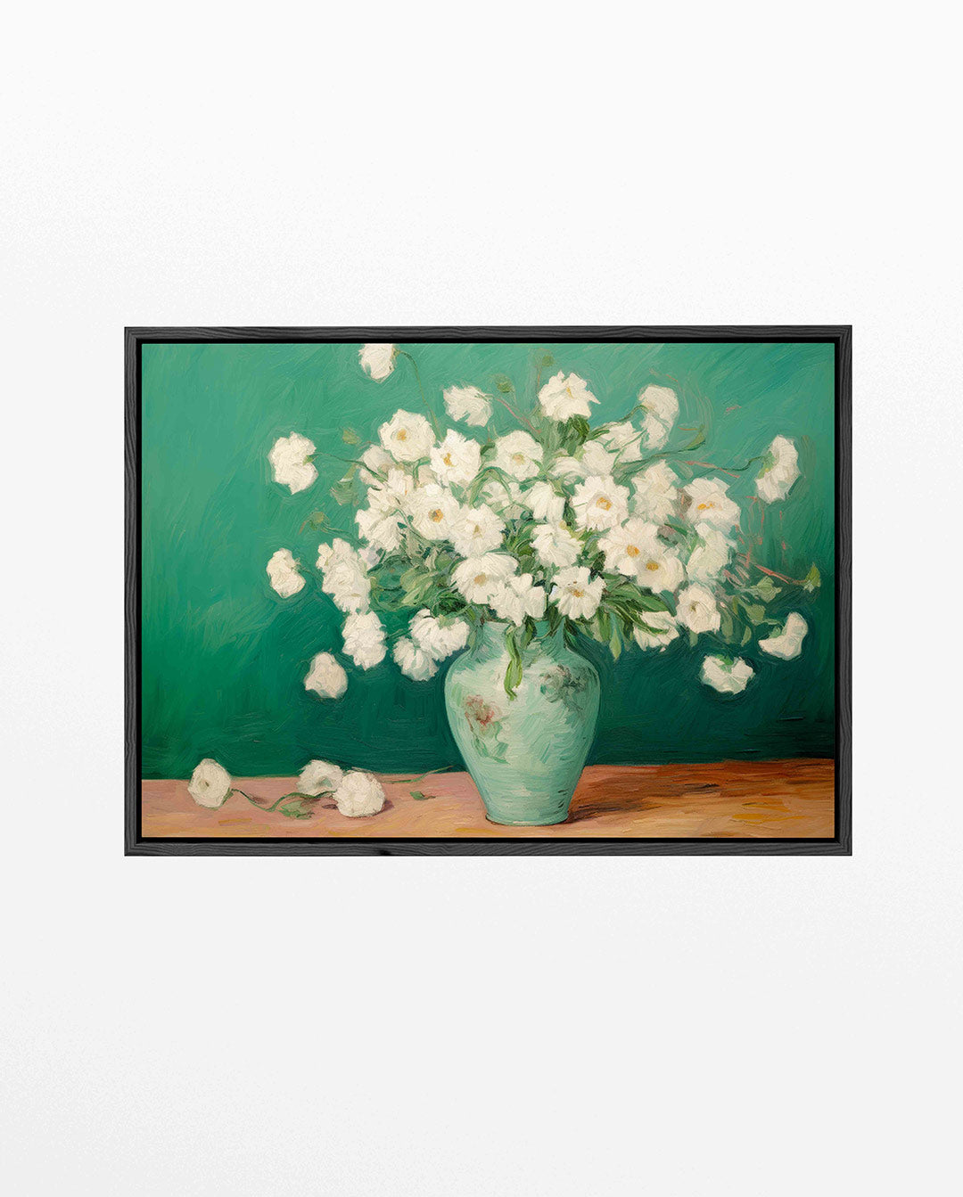 Bloemen in vaas – liggend modern kunstwerk
