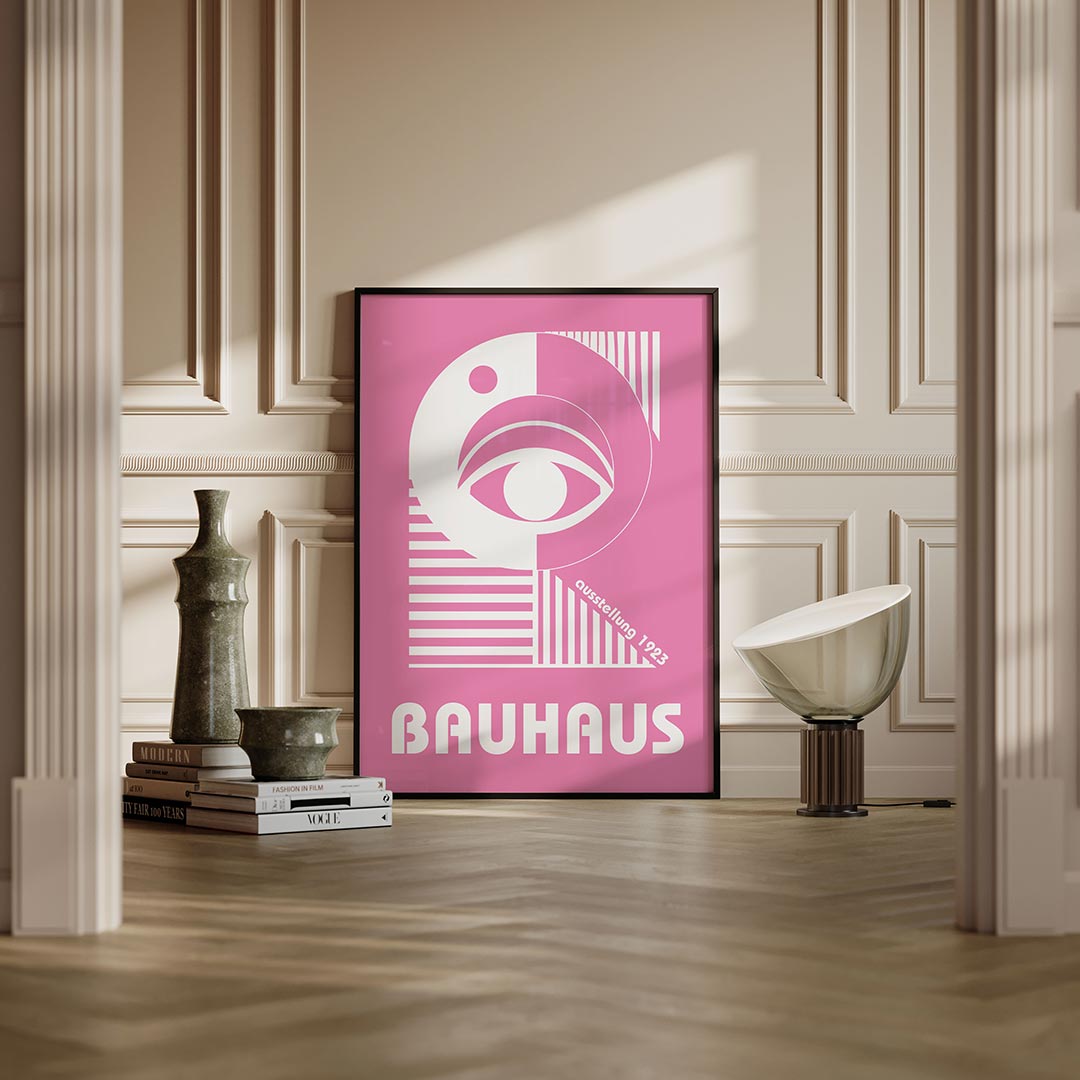 Oog en lijnen – moderne Bauhaus wandkunst als poster