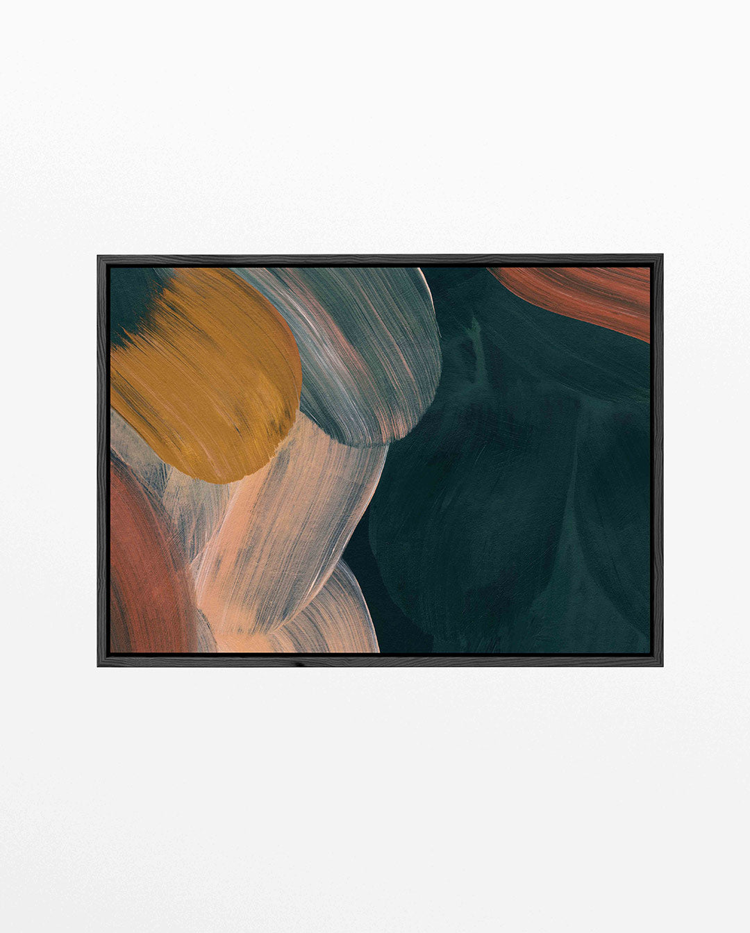 Organische kleurencompositie – Harmonie – liggend wanddecoratie kunstwerk