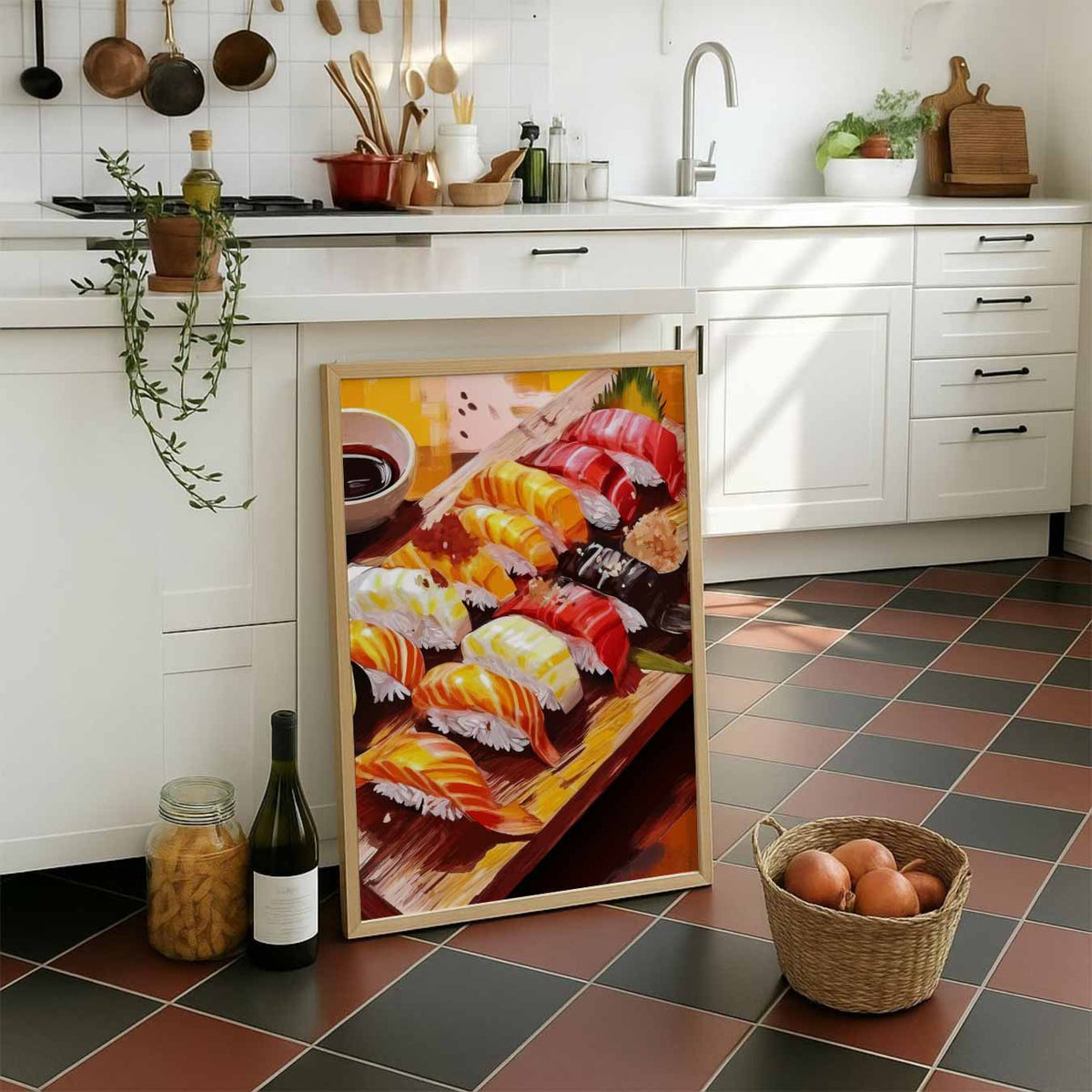 Sushi Liefde – staande muurposter voor keuken of eethoek