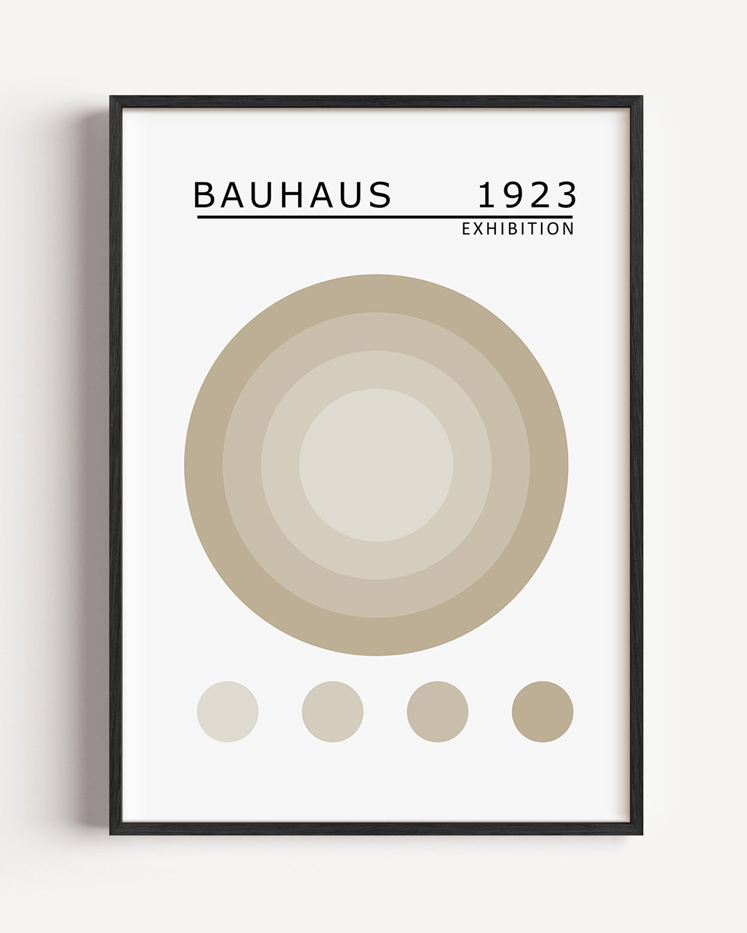 Cirkelritme en balans – staande Bauhaus poster als wanddecoratie