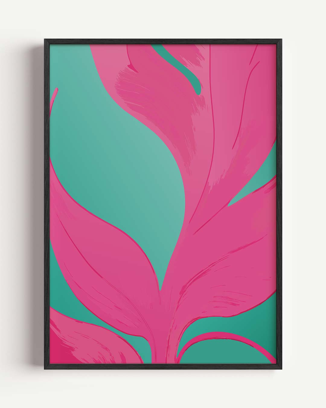 Tropische Bladeren Droom – kleurrijke abstracte portret poster als wanddecoratie