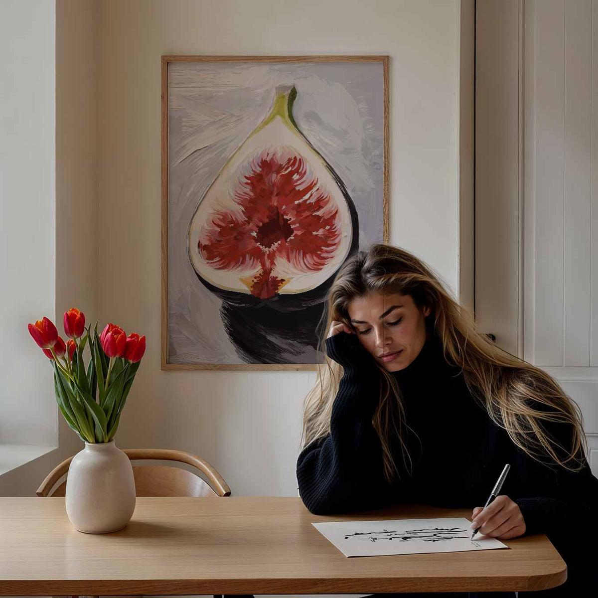Moderne Vijgenkunst – keuken portret poster, afbeelding 7
