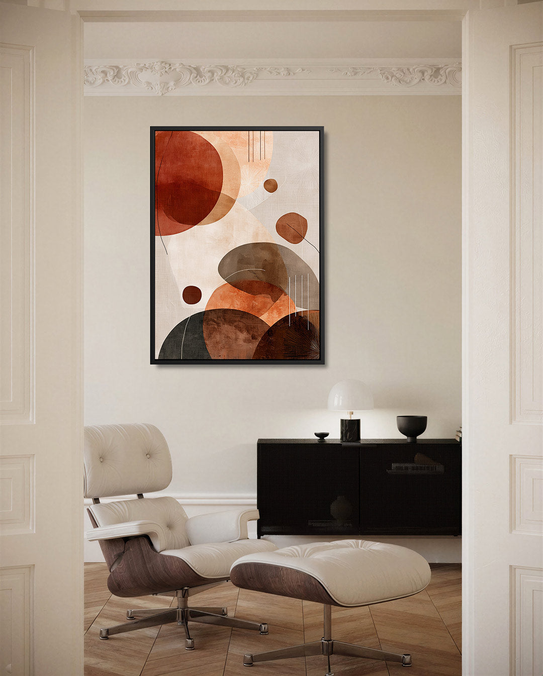 Organische vormen compositie – staand wanddecoratie kunstwerk