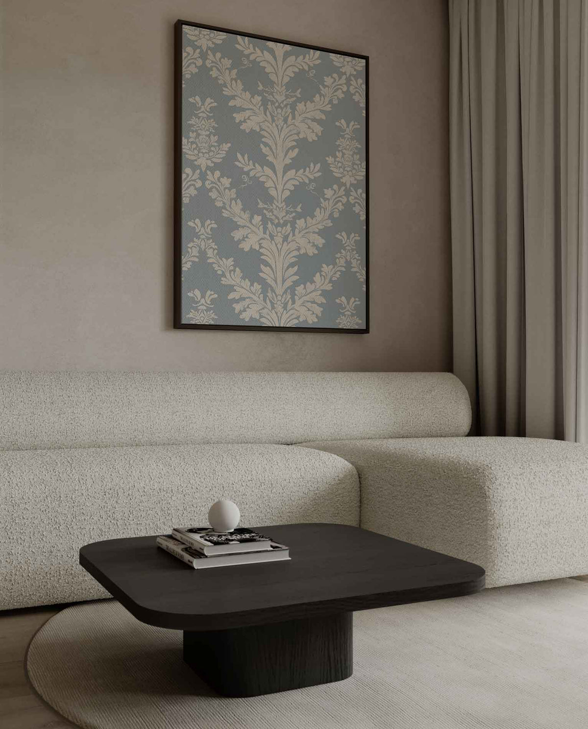 Klassiek Barok Bloemenbehang – canvas kunstwerk als wanddecoratie