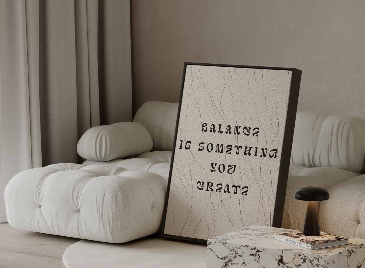 Balans Creëren – staande wandkunst voor woonkamer of interieur