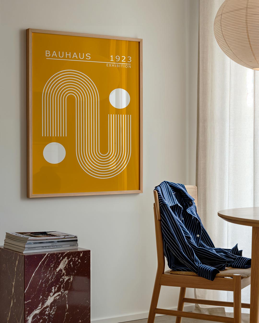 Lijnen en cirkels – geometrische poster in Bauhaus-stijl van WallArtistic