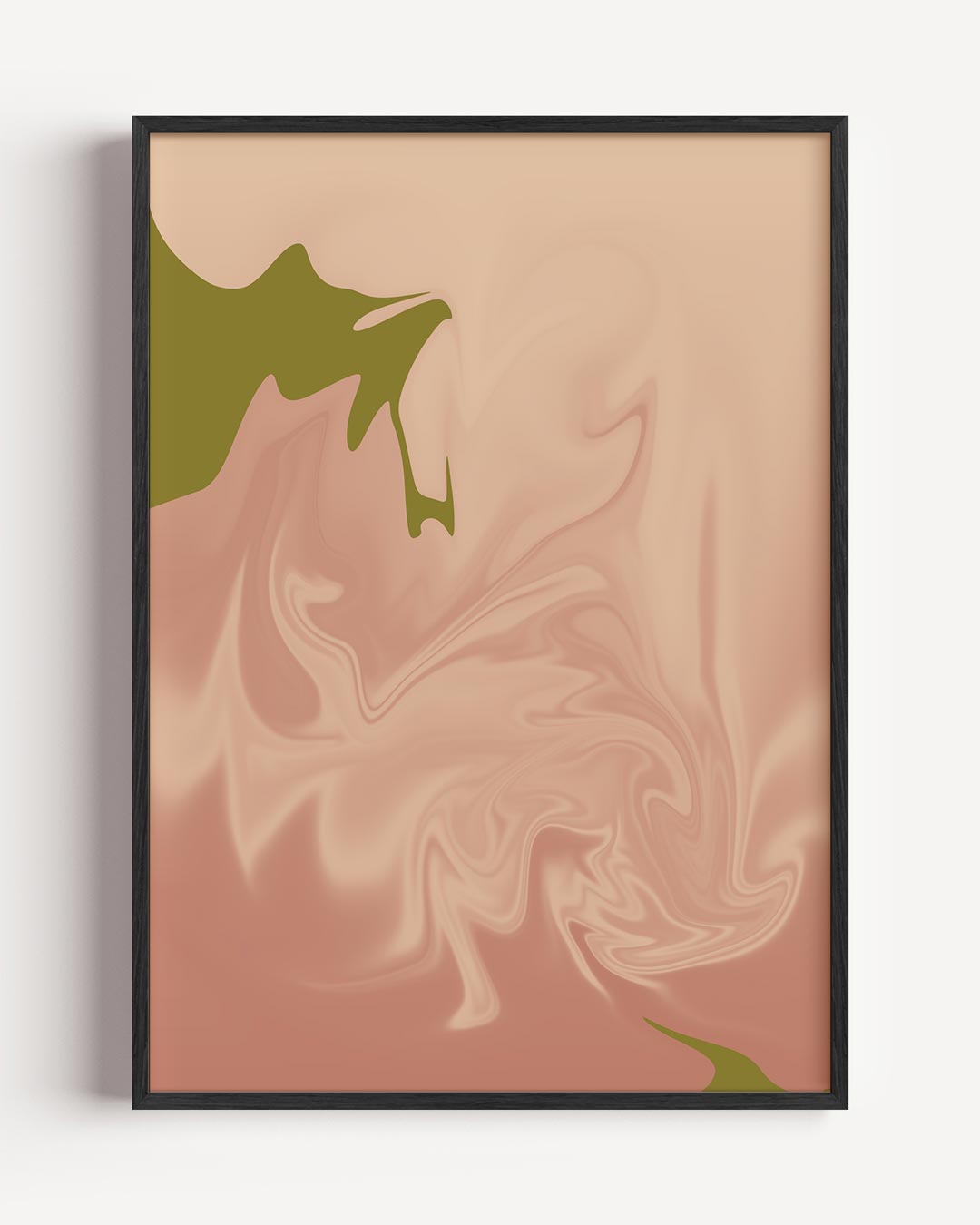 Dromerige Abstracte Aardetinten – kleurrijke abstracte portret poster als wanddecoratie