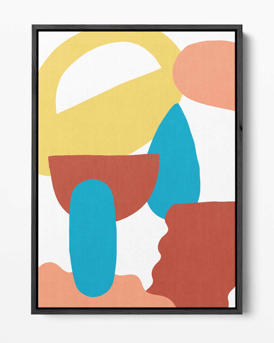 Speelse Vormen en Kleuren – portret kunstwerk als wanddecoratie