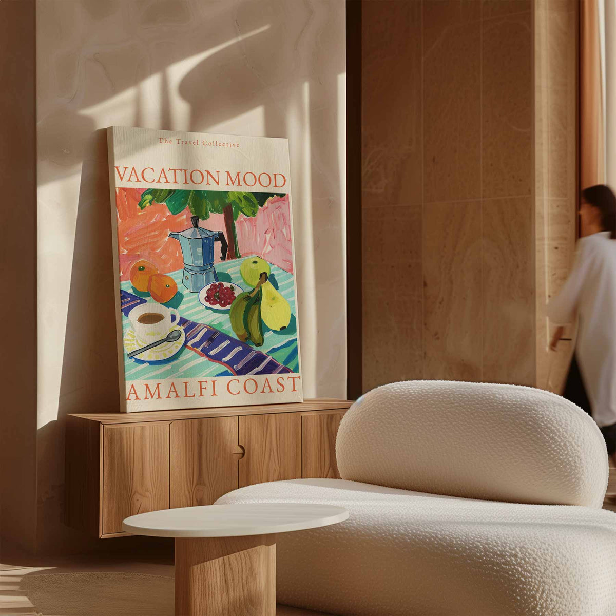 Vakantiestemming aan de Amalfikust – plexiglas wanddecoratie in portret formaat
